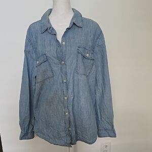 Old Navy Light Blue Denim Shirt